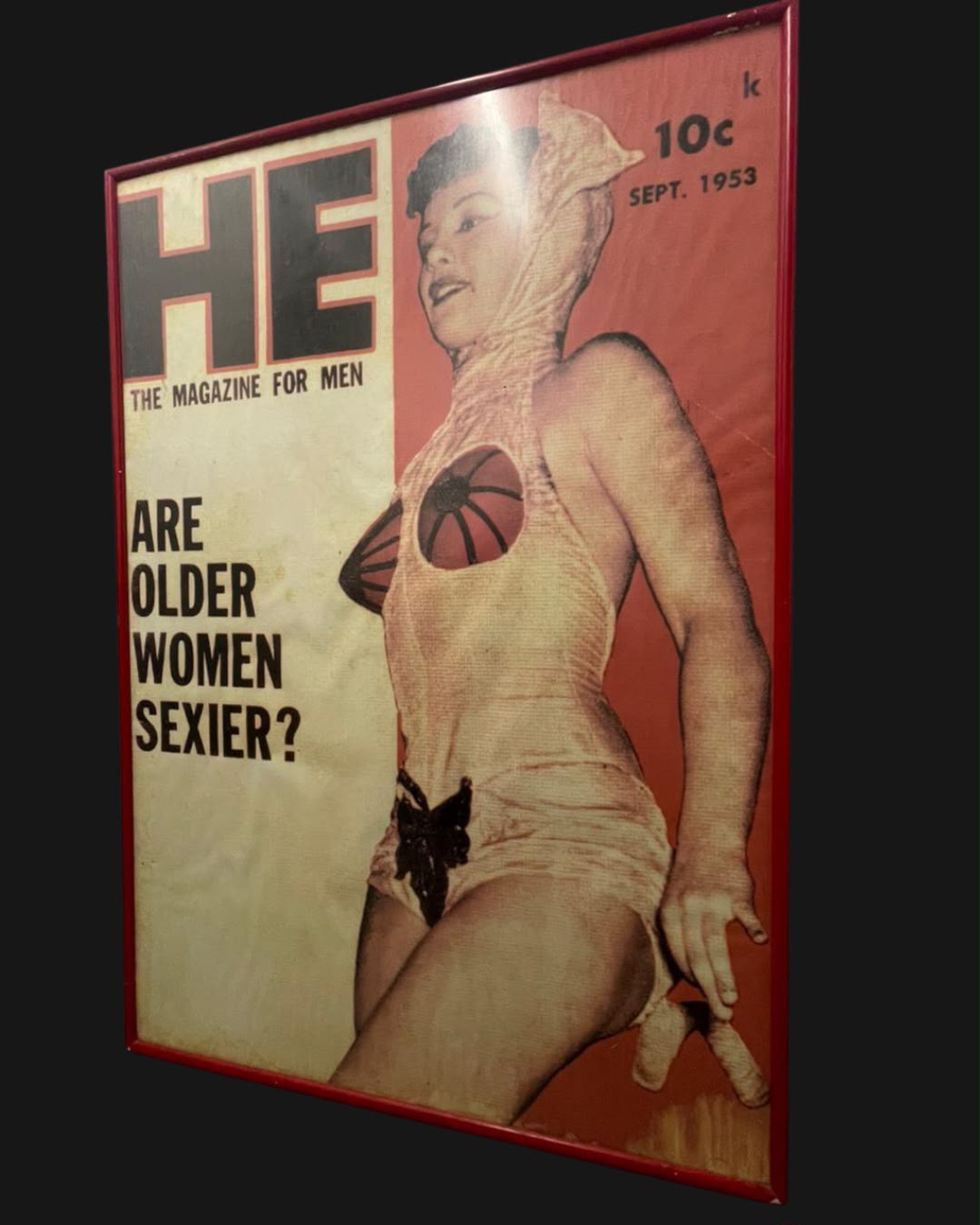 Pôster original da revista HE MAGAZINE FOR MEN — 1953