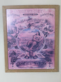 Quadro Buffalo Bill com Impressão Original de Época e Moldura de Madeira — Velho Oeste