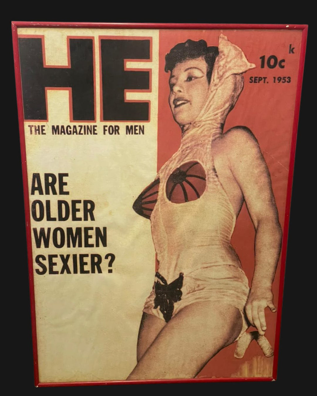 Pôster original da revista HE MAGAZINE FOR MEN — 1953