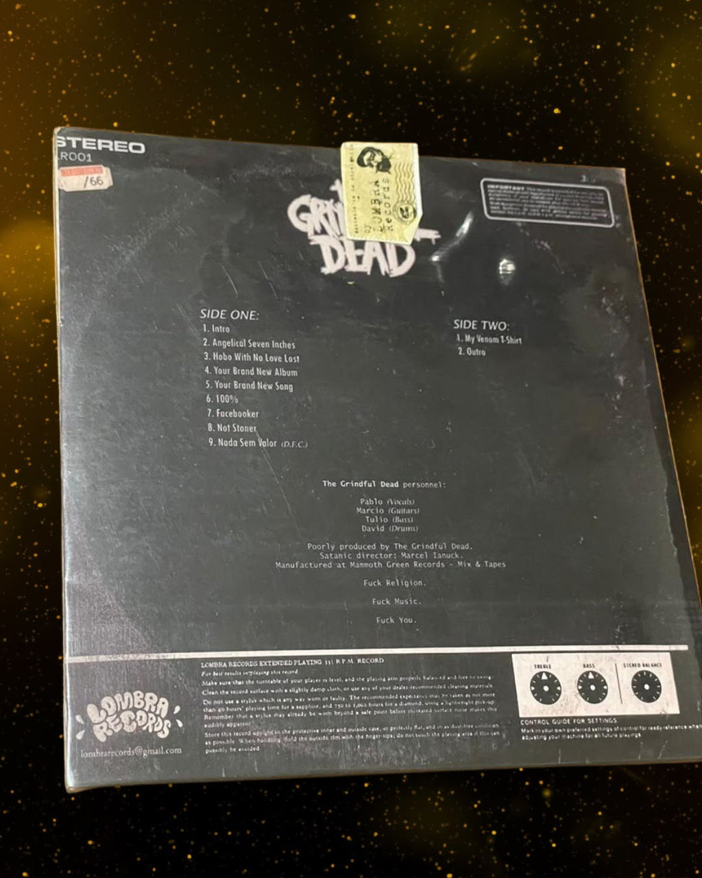 Vinil The Grindful Dead — Edição Limitada 66 Cópias — Acervo Pessoal de João Gordo