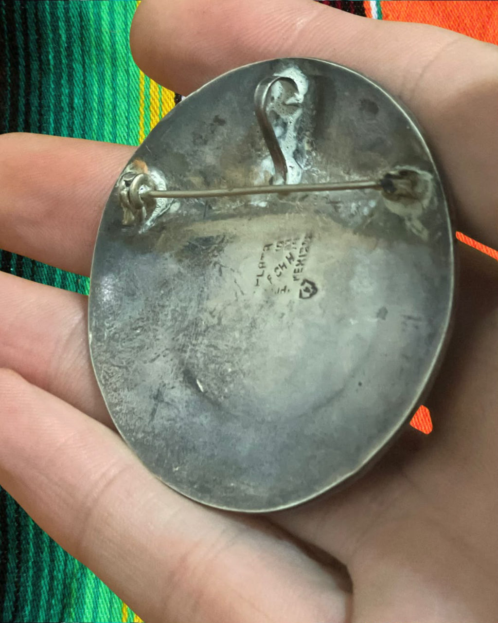 Pingente/Broche original dos anos 40 em prata mexicana 925