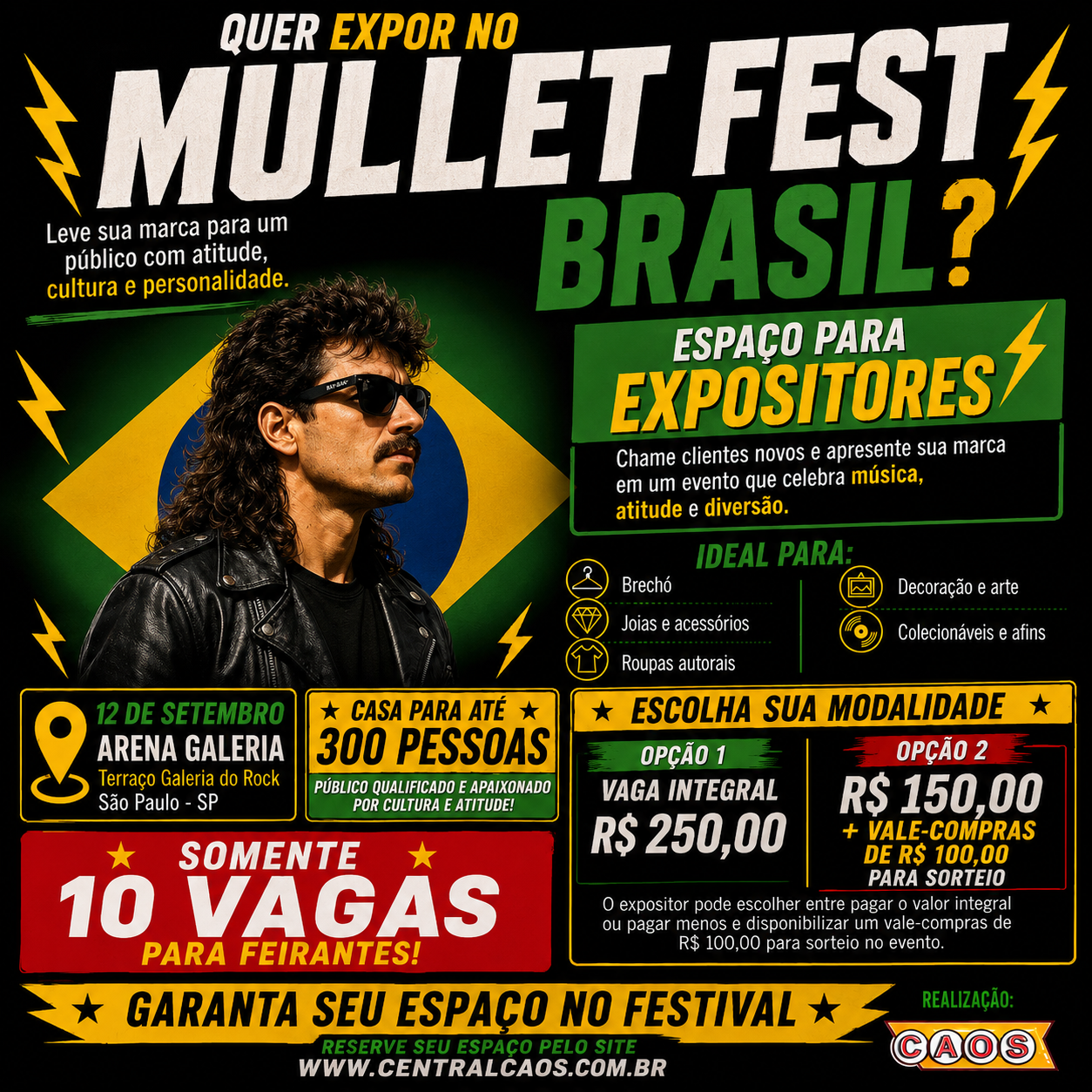 Vaga para Expositor — Mullet Fest Brasil 2026 | 12/09