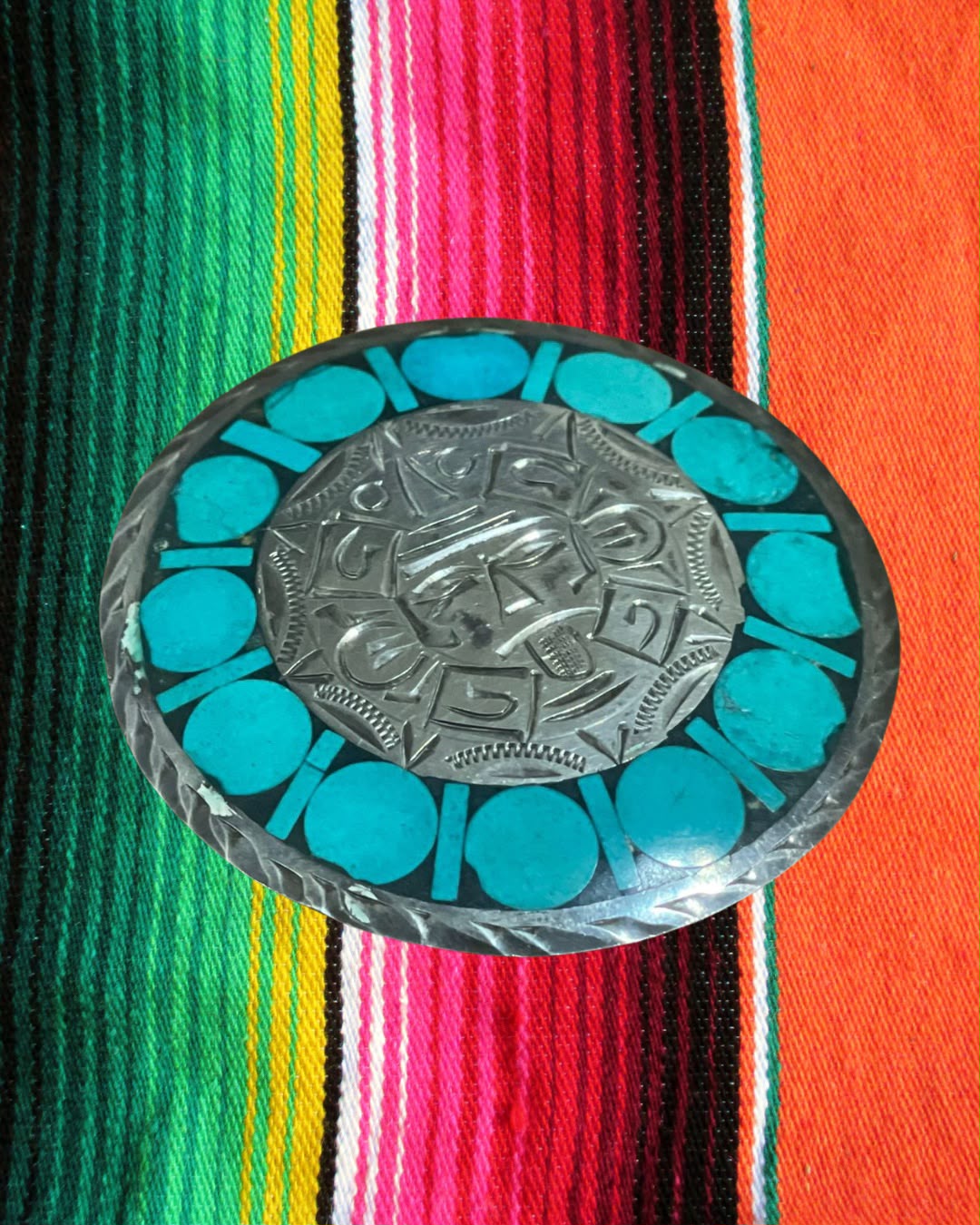 Pingente/Broche original dos anos 40 em prata mexicana 925